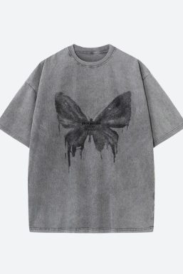 Grunge Distressed Butterfly Tee