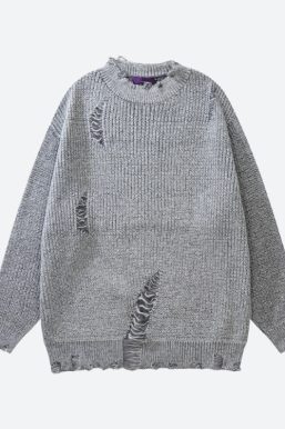 Grunge Distressed Knitted Sweater