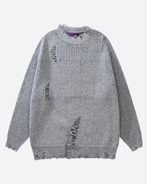 Grunge Distressed Knitted Sweater