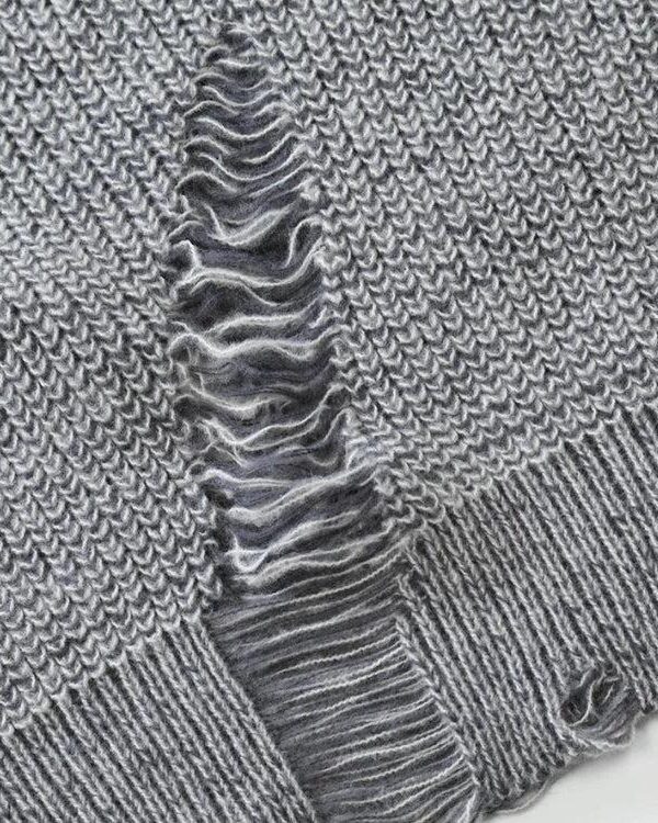 Grunge Distressed Knitted Sweater