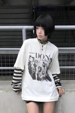 Grunge Don't Smoke Layered Top