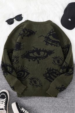 Grunge Eye Pattern Sweater