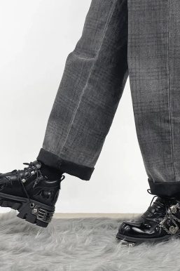 Grunge Fire Chunky Platform Shoes