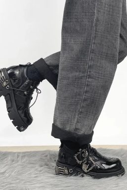 Grunge Fire Chunky Platform Shoes