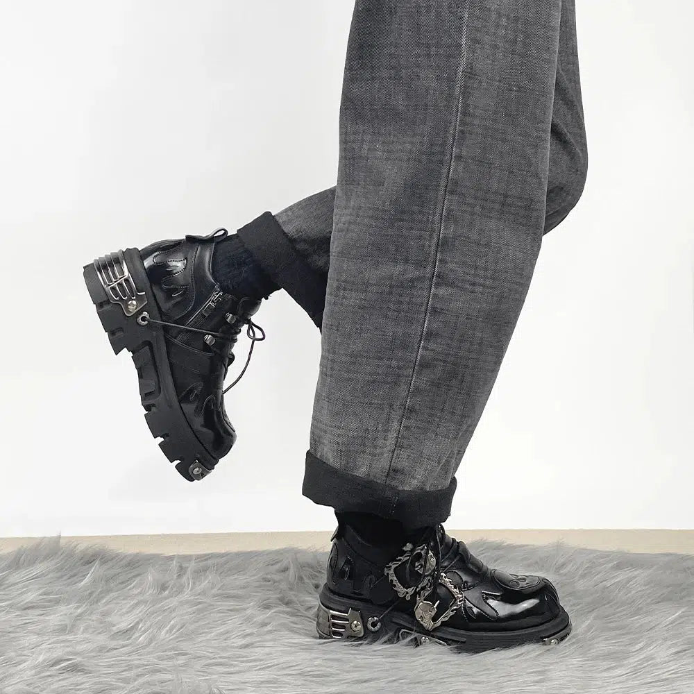 Grunge Fire Chunky Platform Shoes Grunge Fire Chunky Platform Shoes