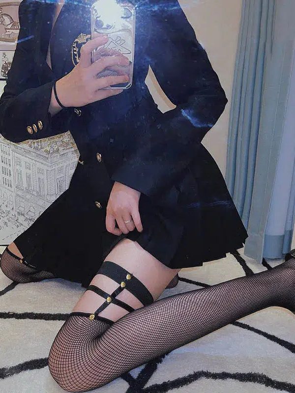 Grunge Fishnet Thigh High Socks
