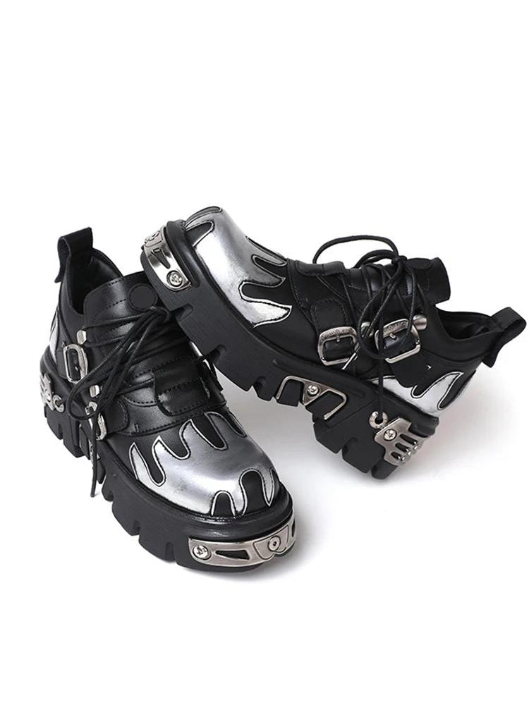 Grunge Flame Chunky Platform Shoes Grunge Flame Chunky Platform Shoes