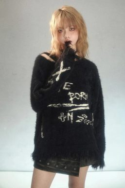 Grunge Fluffy Knitted Sweater