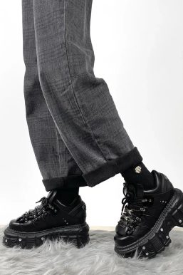 Grunge Lace Up Platform Sneakers