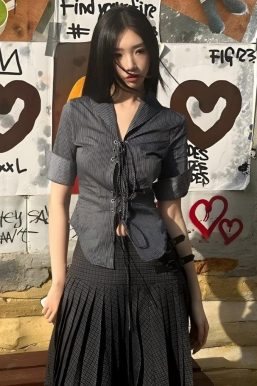 Grunge Lace Up Shirt