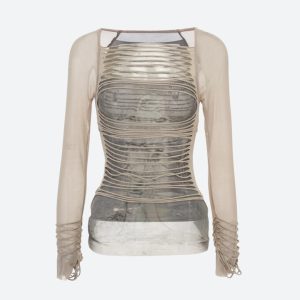 Grunge Layered Sheer Top