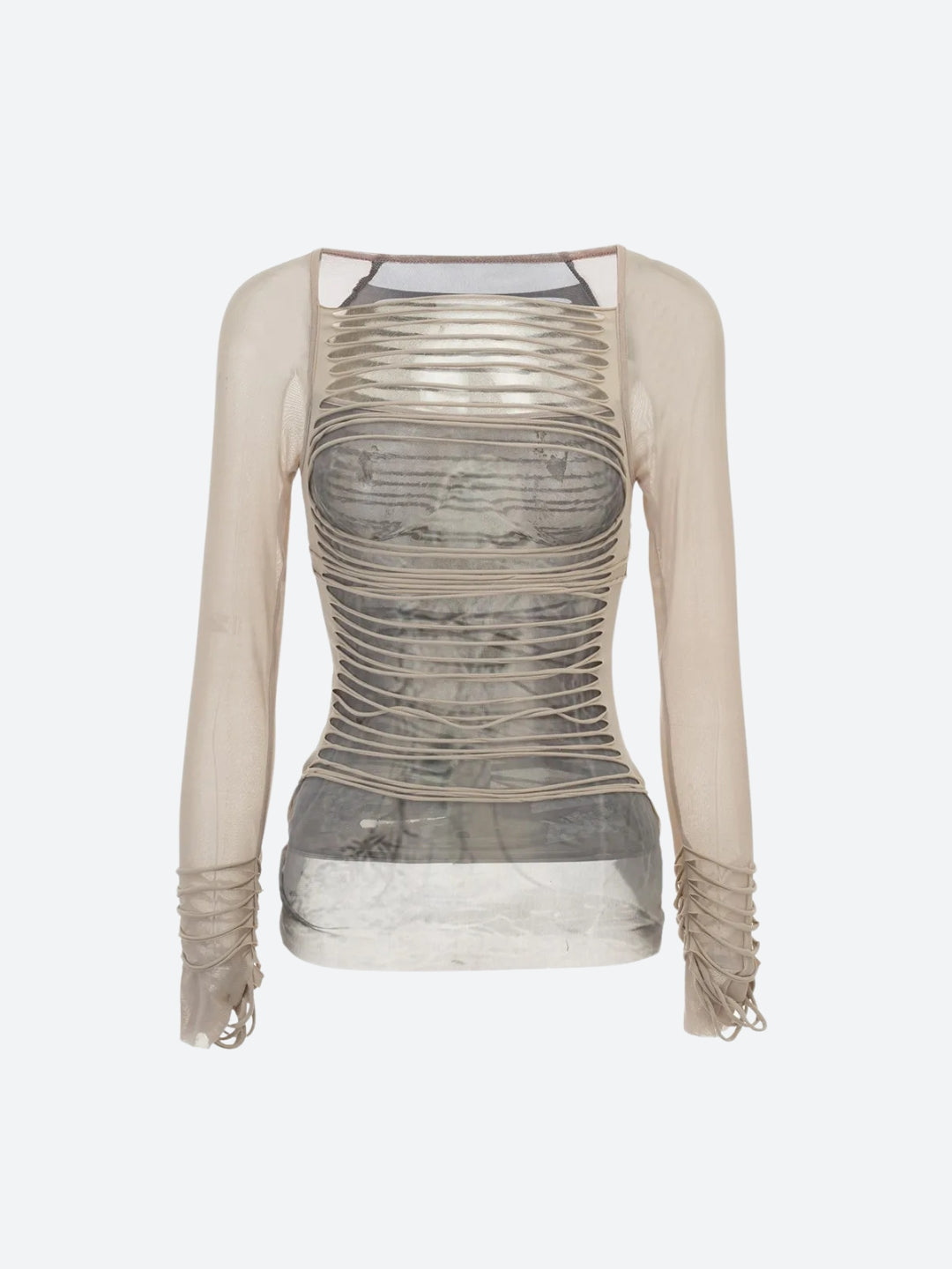 Grunge Layered Sheer Top Grunge Layered Sheer Top
