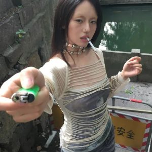 Grunge Layered Sheer Top