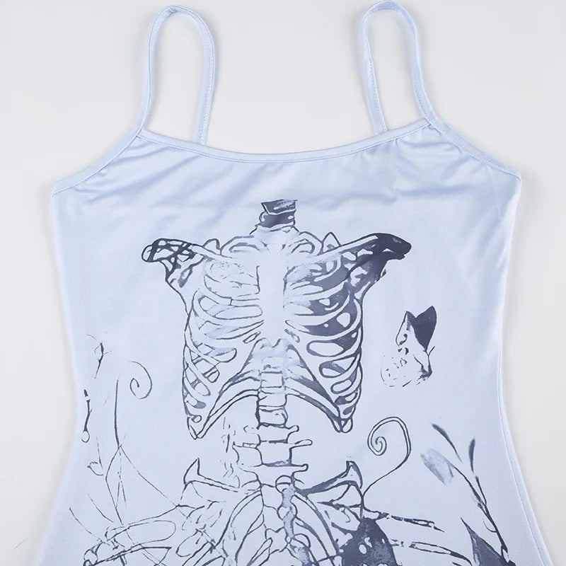 Grunge Mermaid Skeleton Maxi Dress Grunge Mermaid Skeleton Maxi Dress