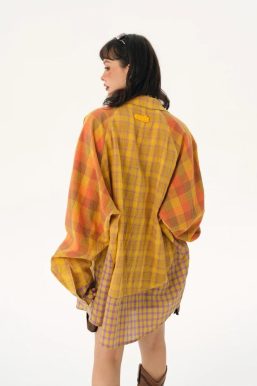 Grunge Multi Pattern Plaid Shirt