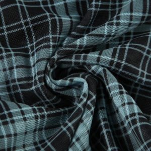 Grunge Plaid Lace Trim Top