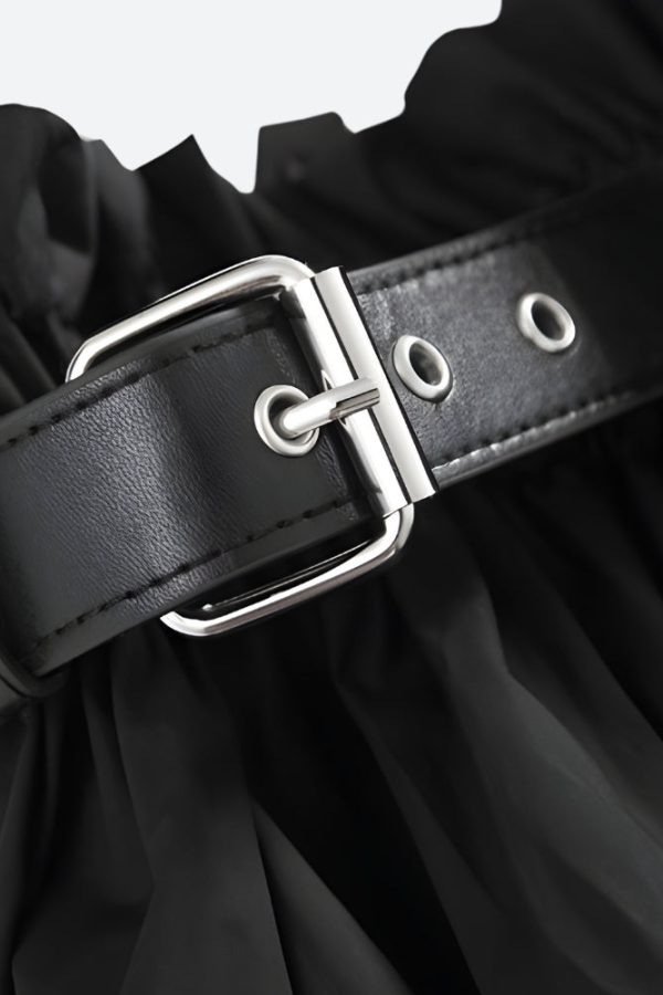 Grunge Ruched Midi Skirt