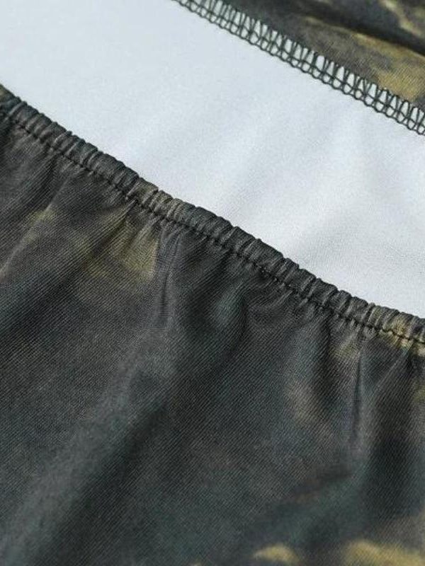 Grunge Snake Lace Up Top