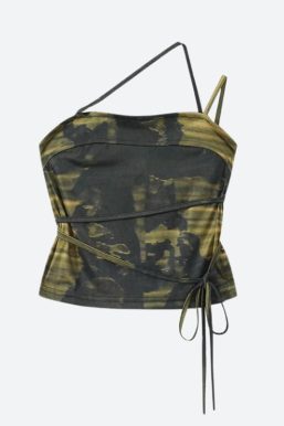 Grunge Snake Lace Up Top