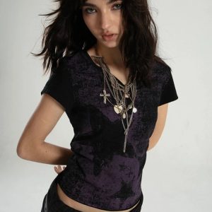 Grunge Star Printed Top