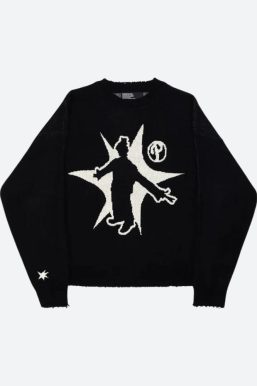 Grunge Starboy Distressed Knitted Sweater