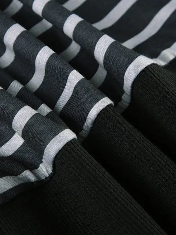 Grunge Striped Wrap Crop Top