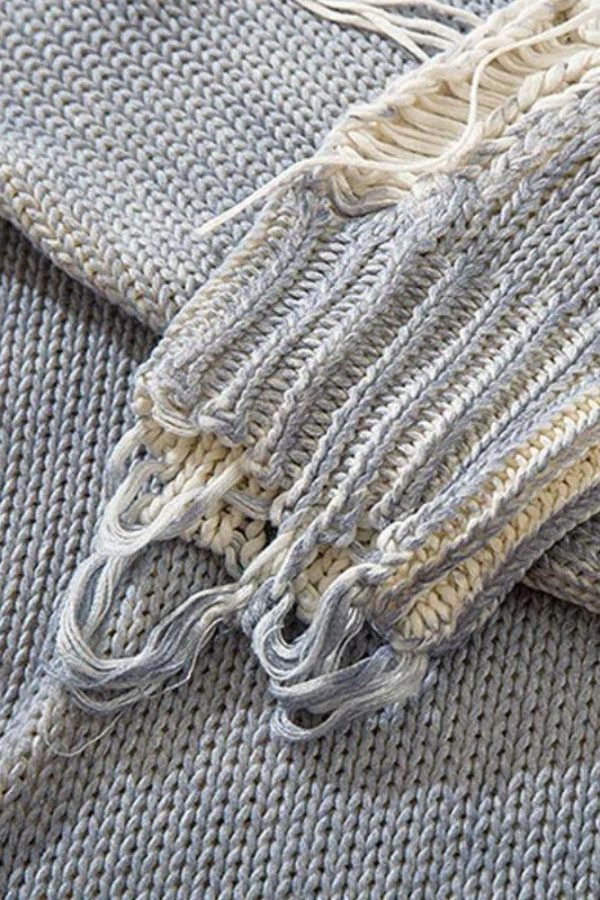 Grunge Tasseled Distressed Sweater