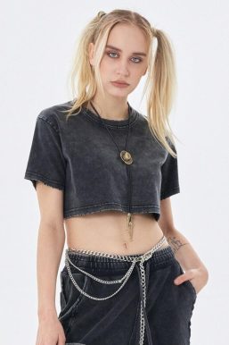 Grunge Washed Crop Top