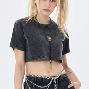 Grunge Washed Crop Top