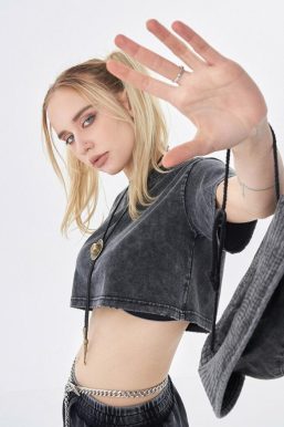 Grunge Washed Crop Top