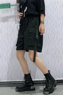 Grunge Wide Leg Cargo Shorts