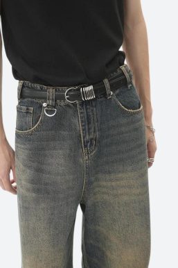 Grunge Wide Leg Denim Jeans