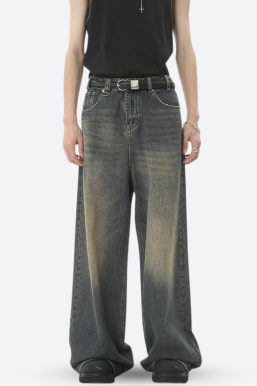 Grunge Wide Leg Denim Jeans