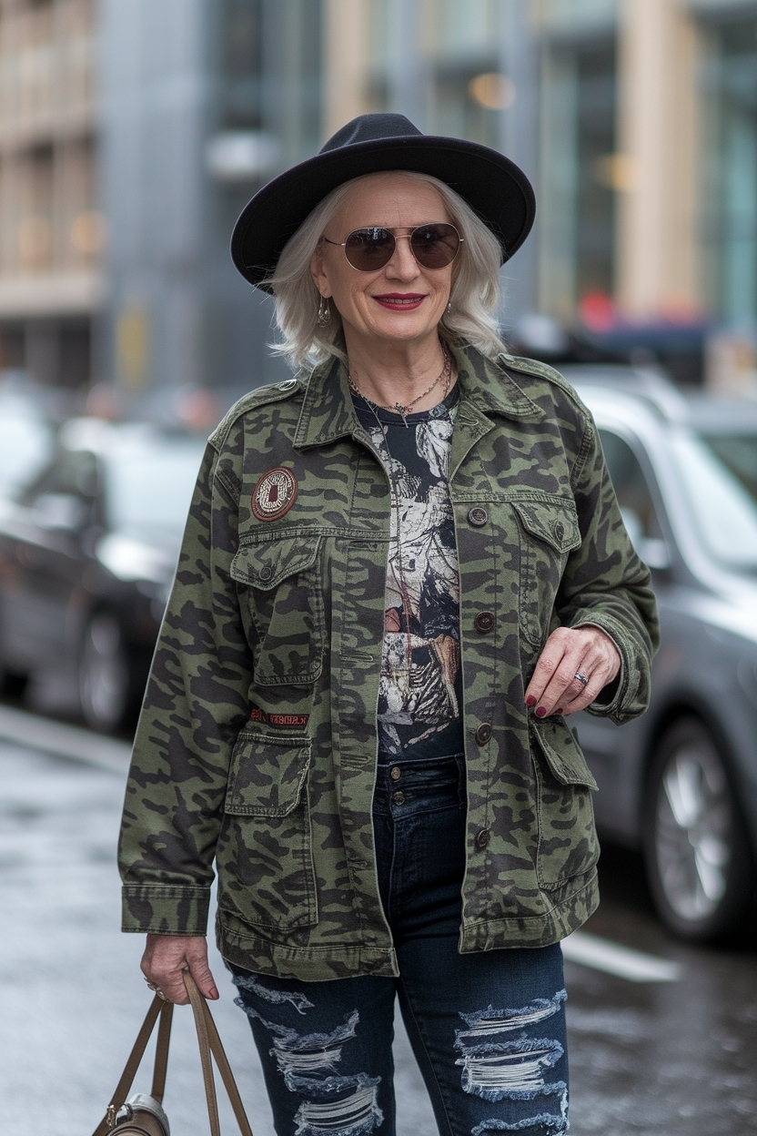 Stylish Grunge Outfits Women Over 50 to Try outfit idea