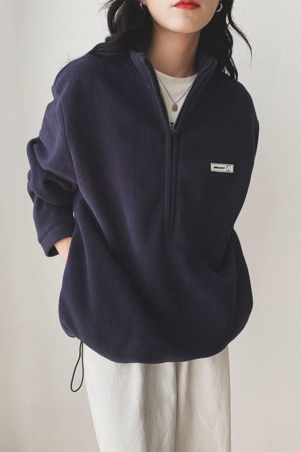 Half Zipper Fleece Sweatshirt