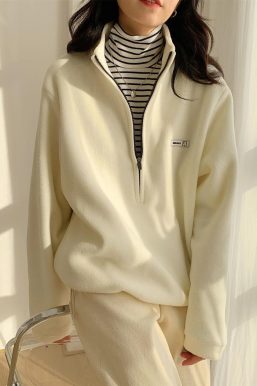 Half Zipper Fleece Sweatshirt