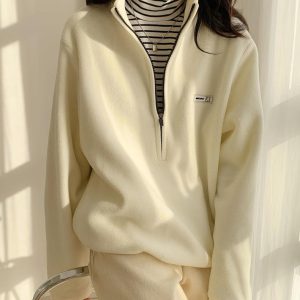 Half Zipper Fleece Sweatshirt