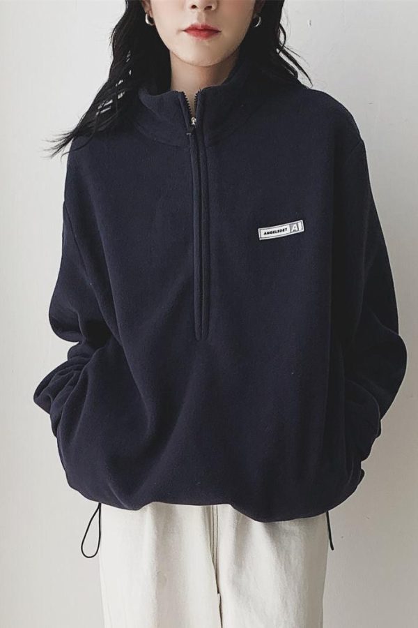 Half Zipper Fleece Sweatshirt