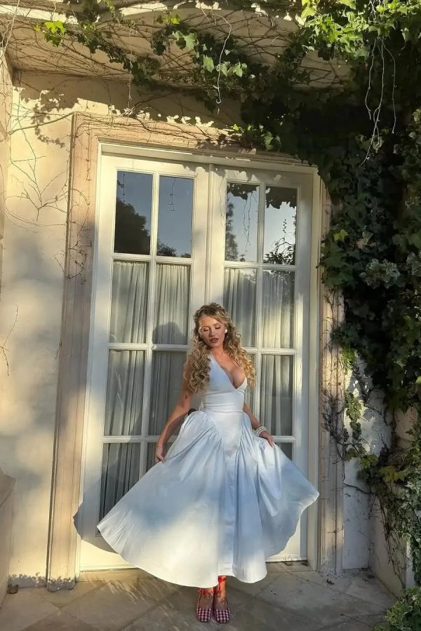 Halter Neck Corset Midi Dress