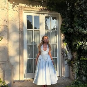 Halter Neck Corset Midi Dress