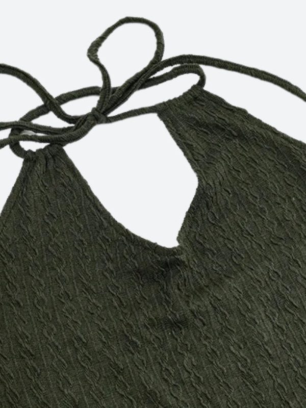 Halter Neck Knitted Mini Dress