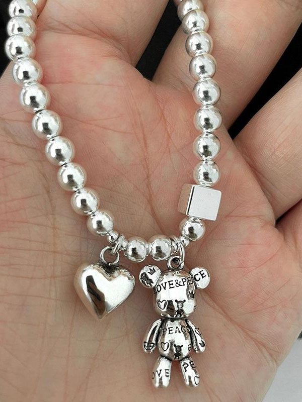 Heart and Bear Bracelet