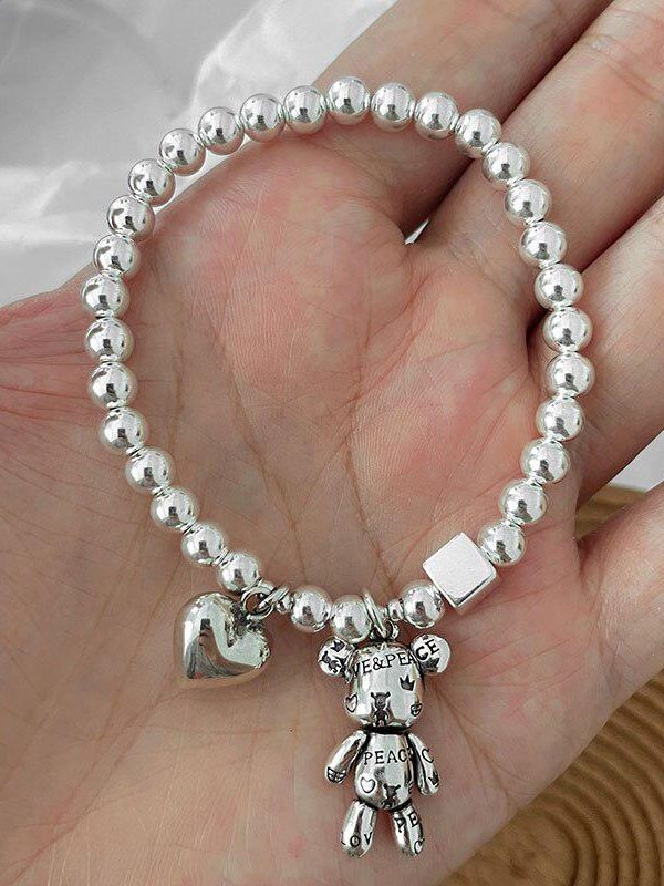 Heart and Bear Bracelet