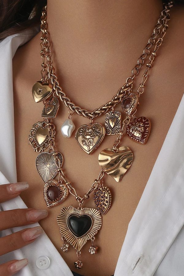 Heart Charms Two Pack Necklace