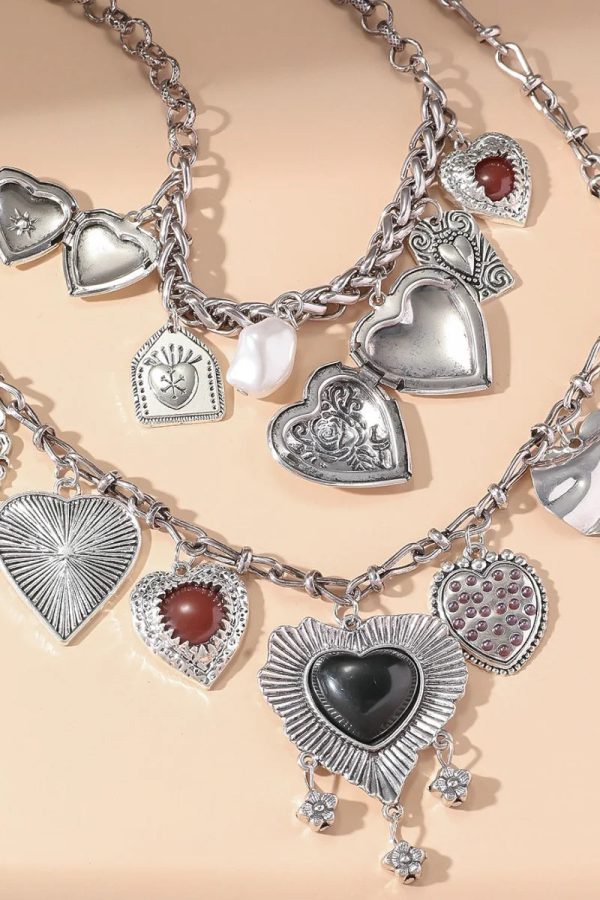 Heart Charms Two Pack Necklace