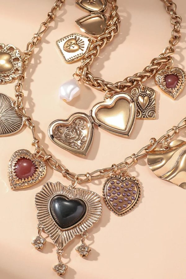 Heart Charms Two Pack Necklace