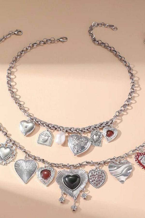 Heart Charms Two Pack Necklace