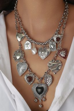 Heart Charms Two Pack Necklace