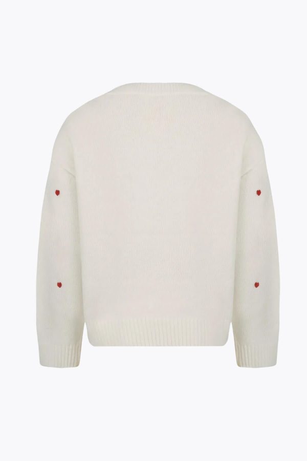 Heart Embroidered Sweater