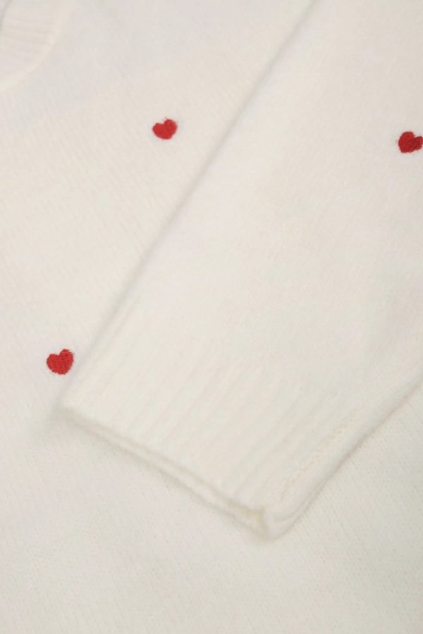 Heart Embroidered Sweater